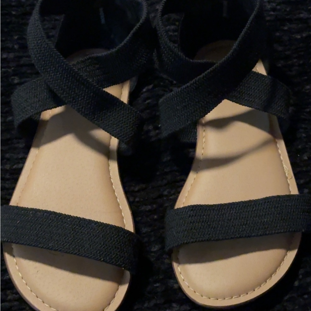 Torrid Black and Tan Sandals